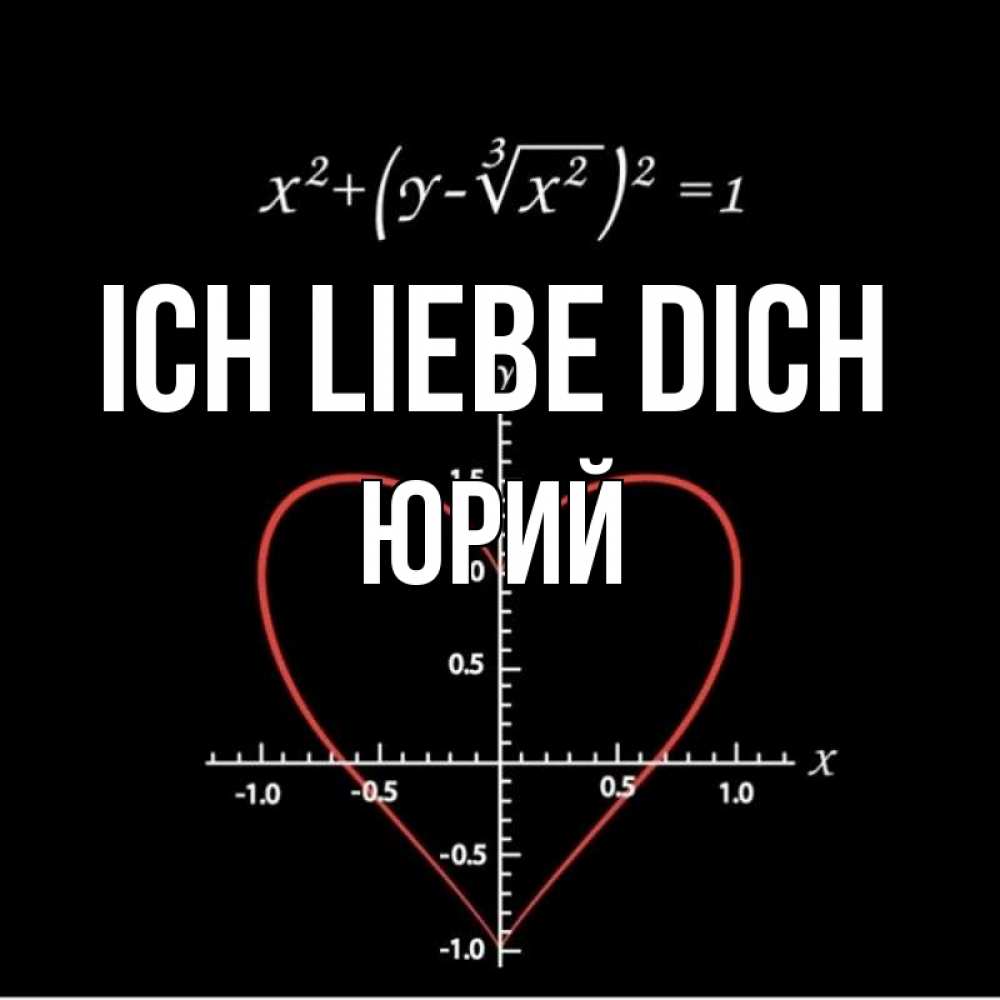 Открытка на каждый день с именем, Юрий Ich liebe dich сердечная формула Прикольная открытка с пожеланием онлайн скачать бесплатно 