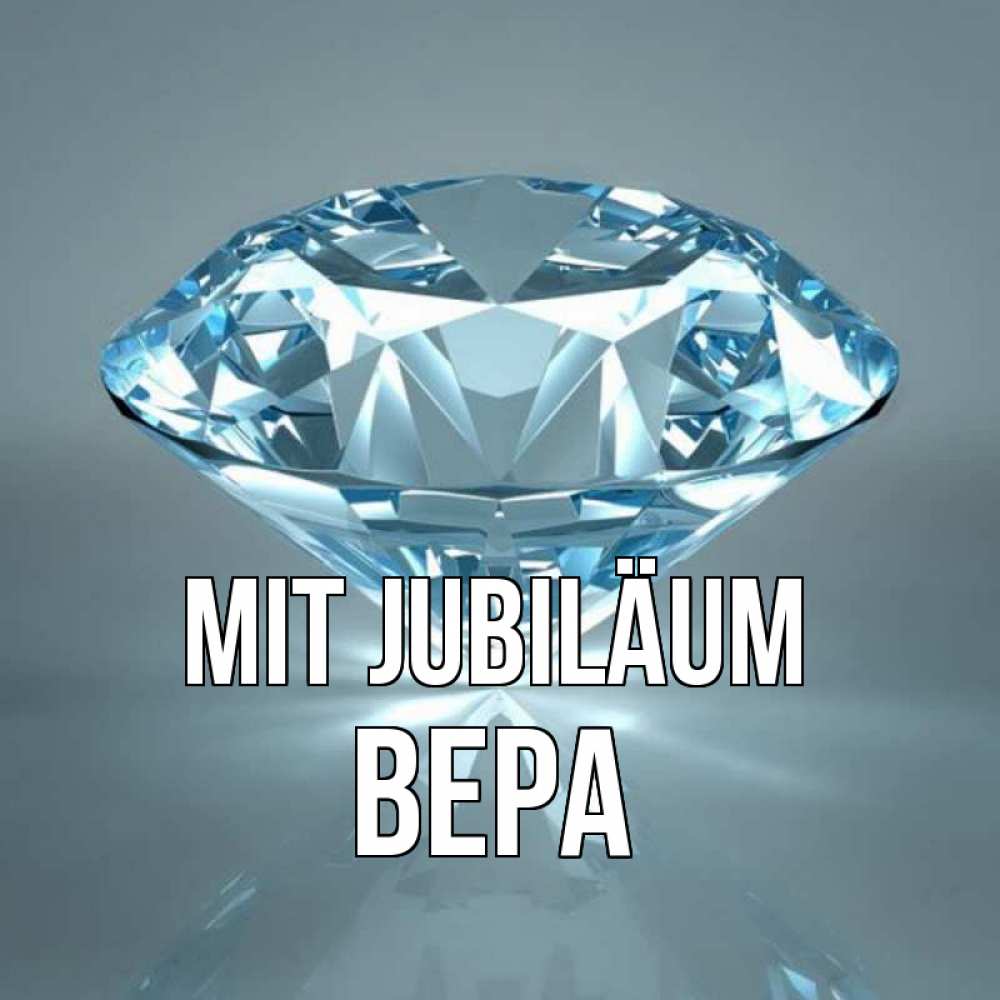 Открытка на каждый день с именем, Вера Mit Jubiläum с бриллиантом голубого цвета Прикольная открытка с пожеланием онлайн скачать бесплатно 