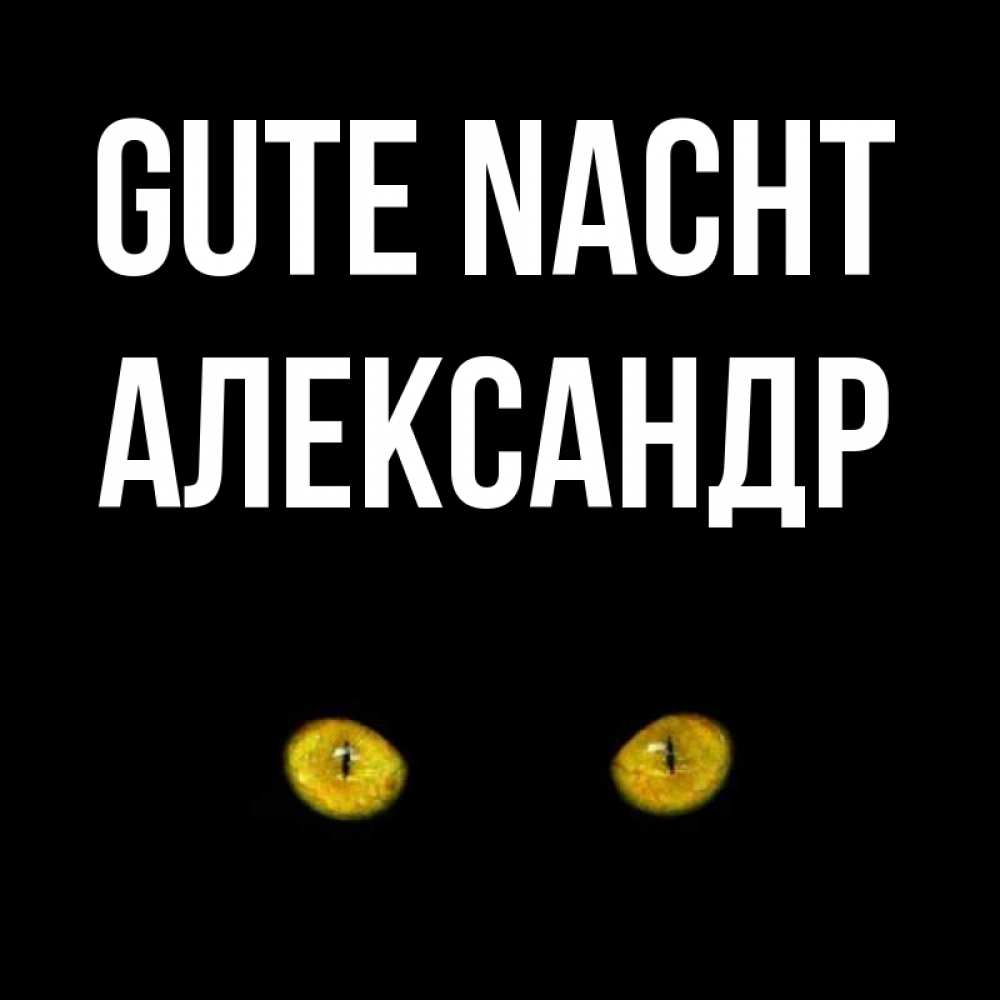 Открытка на каждый день с именем, Александр Gute Nacht сладких снов бесстрашный мой дружочек Прикольная открытка с пожеланием онлайн скачать бесплатно 