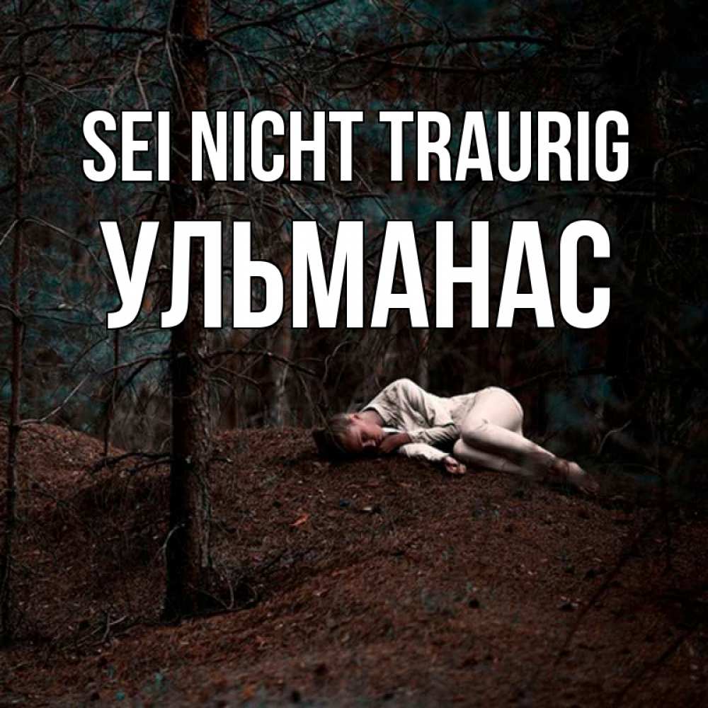 Открытка на каждый день с именем, Ульманас Sei nicht traurig лес Прикольная открытка с пожеланием онлайн скачать бесплатно 