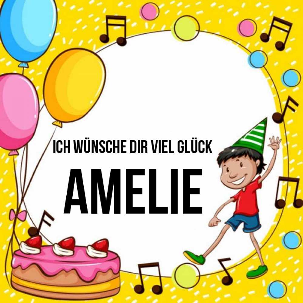 Открытка на каждый день с именем, Amelie Ich wünsche dir viel Glück открытка 1 Прикольная открытка с пожеланием онлайн скачать бесплатно 