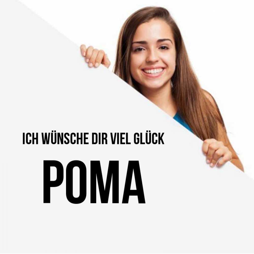 Открытка на каждый день с именем, Рома Ich wünsche dir viel Glück пусть тебе сегодня повезет Прикольная открытка с пожеланием онлайн скачать бесплатно 