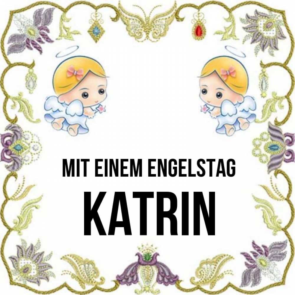 Картинка Mit einem Engelstag, Katrin