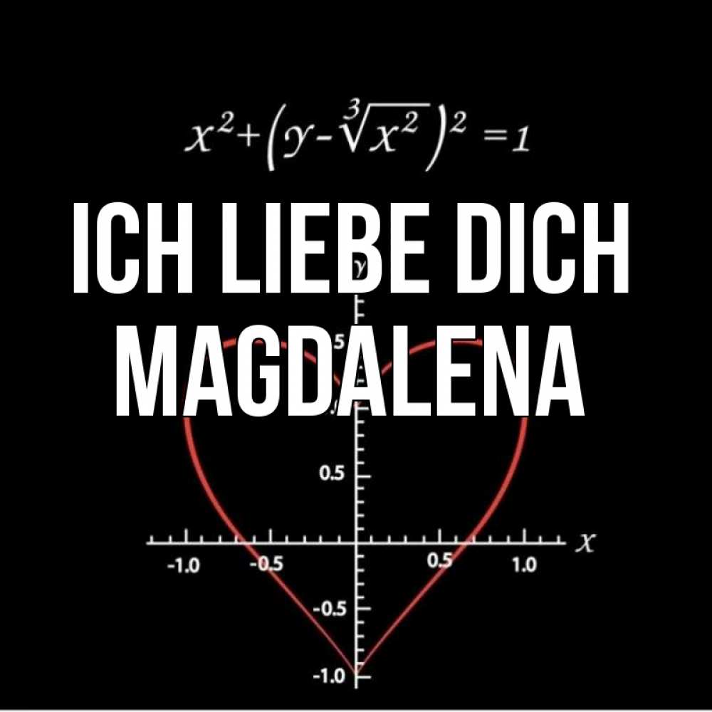 Открытка на каждый день с именем, Magdalena Ich liebe dich сердечная формула Прикольная открытка с пожеланием онлайн скачать бесплатно 