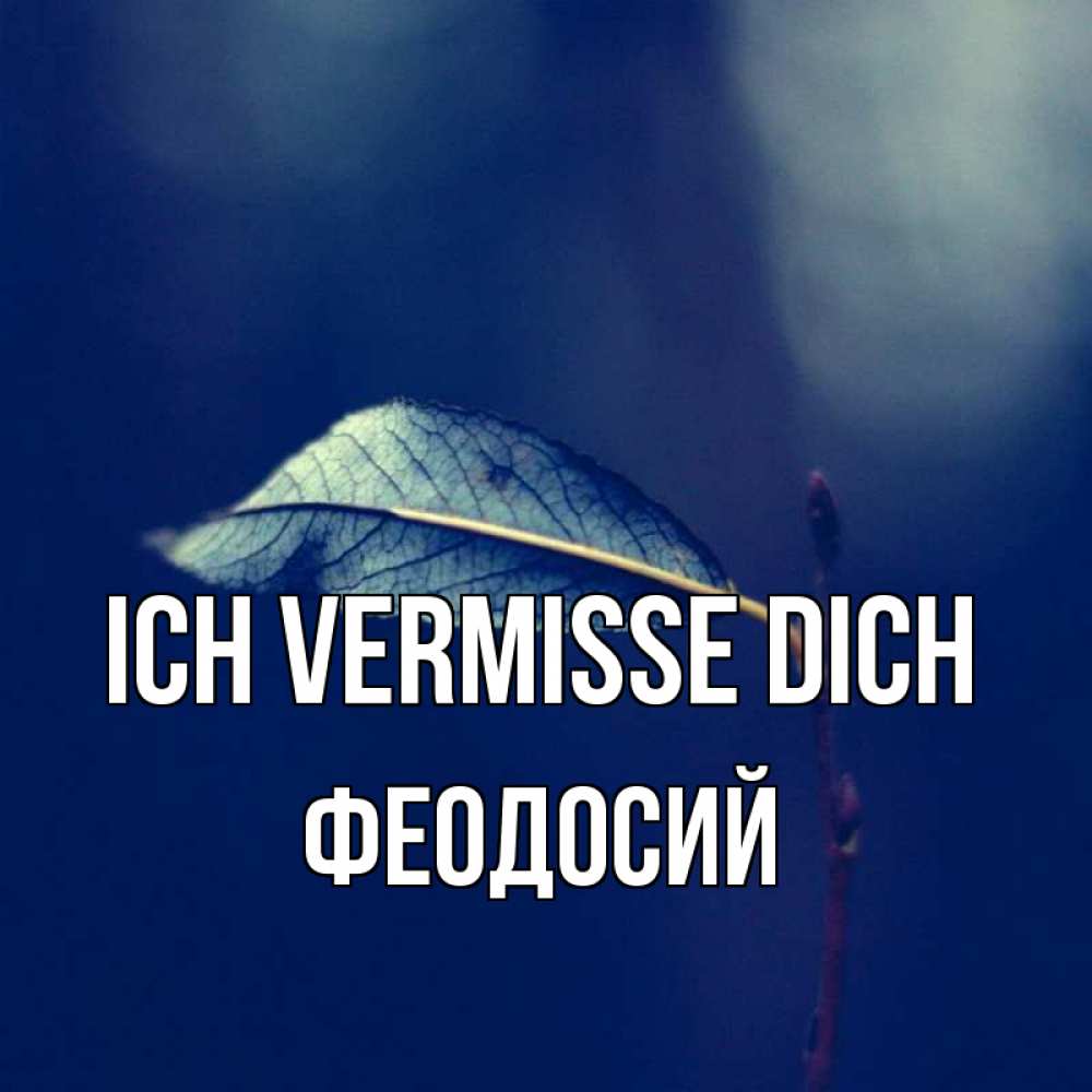 Открытка на каждый день с именем, Феодосий Ich vermisse dich одна ветка 1 Прикольная открытка с пожеланием онлайн скачать бесплатно 