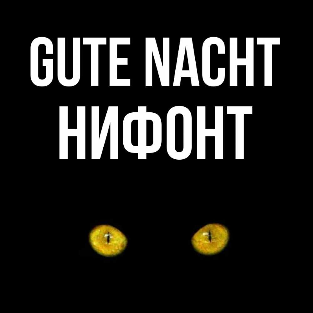 Открытка на каждый день с именем, Нифонт Gute Nacht сладких снов бесстрашный мой дружочек Прикольная открытка с пожеланием онлайн скачать бесплатно 
